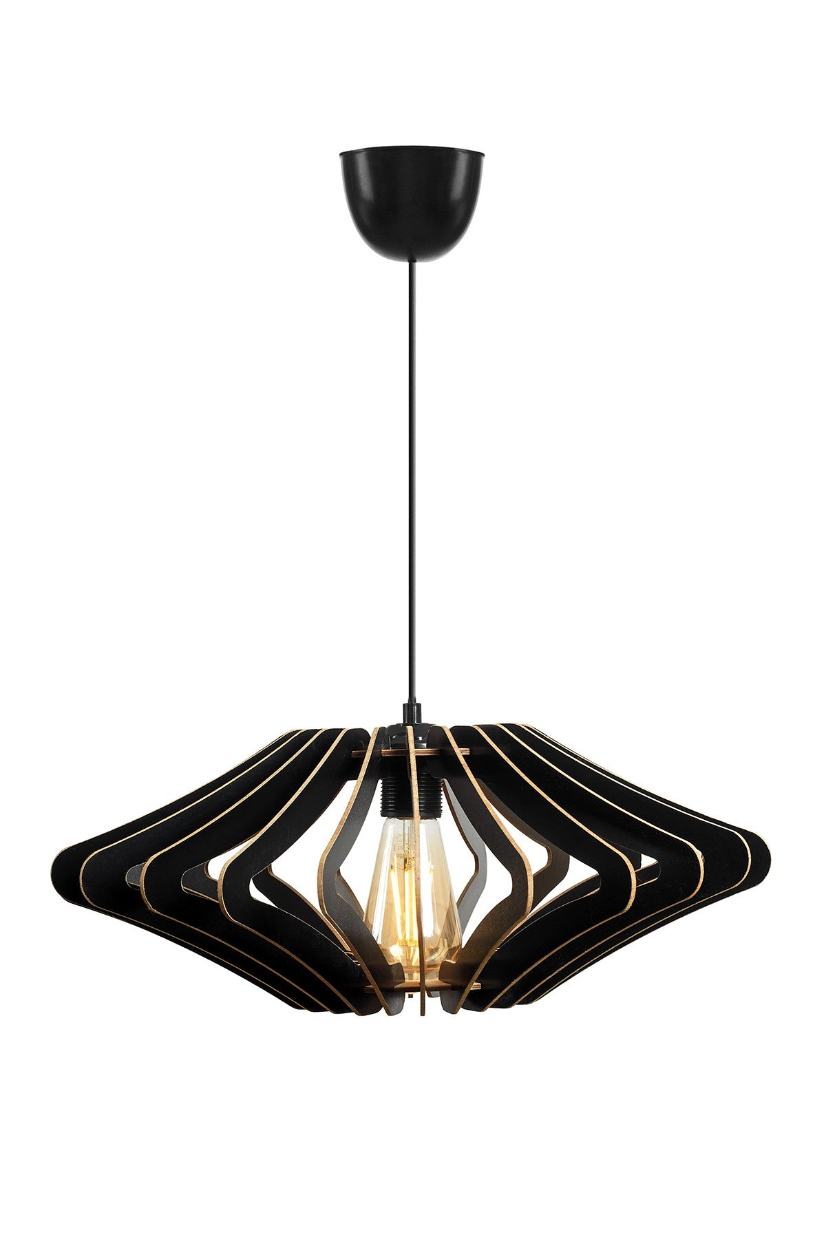 Candeeiro de Teto – 55 cm – Preto – MDF