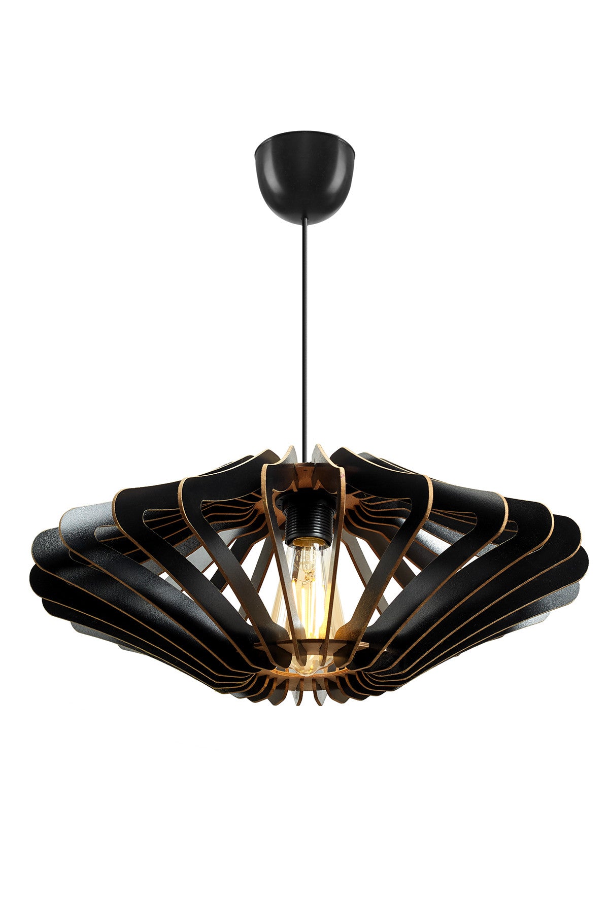 Candeeiro de Teto – 55 cm – Preto – MDF