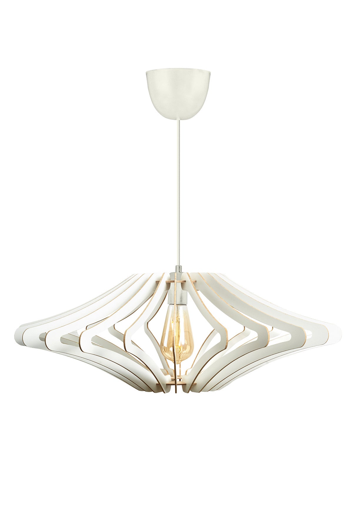 Candeeiro de Teto – 55 cm – Branco – MDF