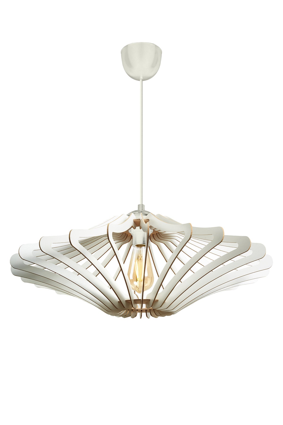 Candeeiro de Teto – 55 cm – Branco – MDF