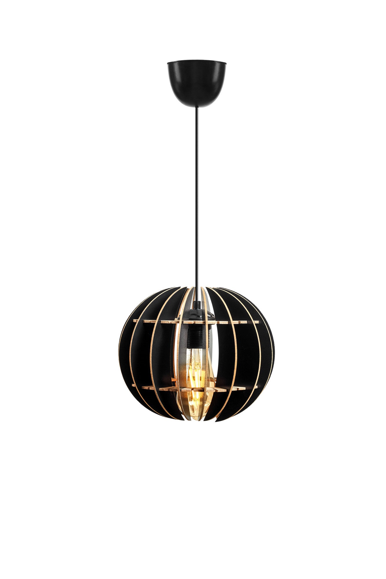 Candeeiro de Teto – 60 cm – Preto – MDF