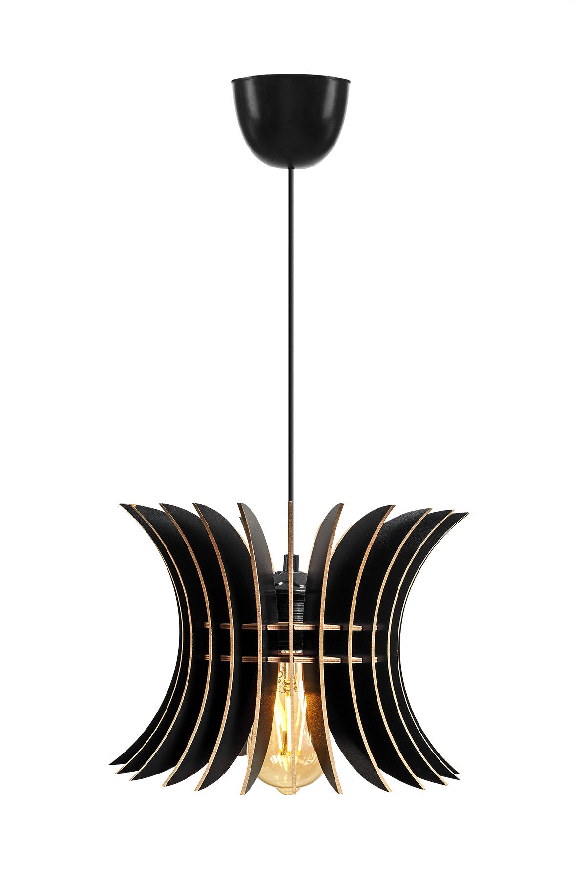 Candeeiro de Teto – 60 cm – Preto – MDF