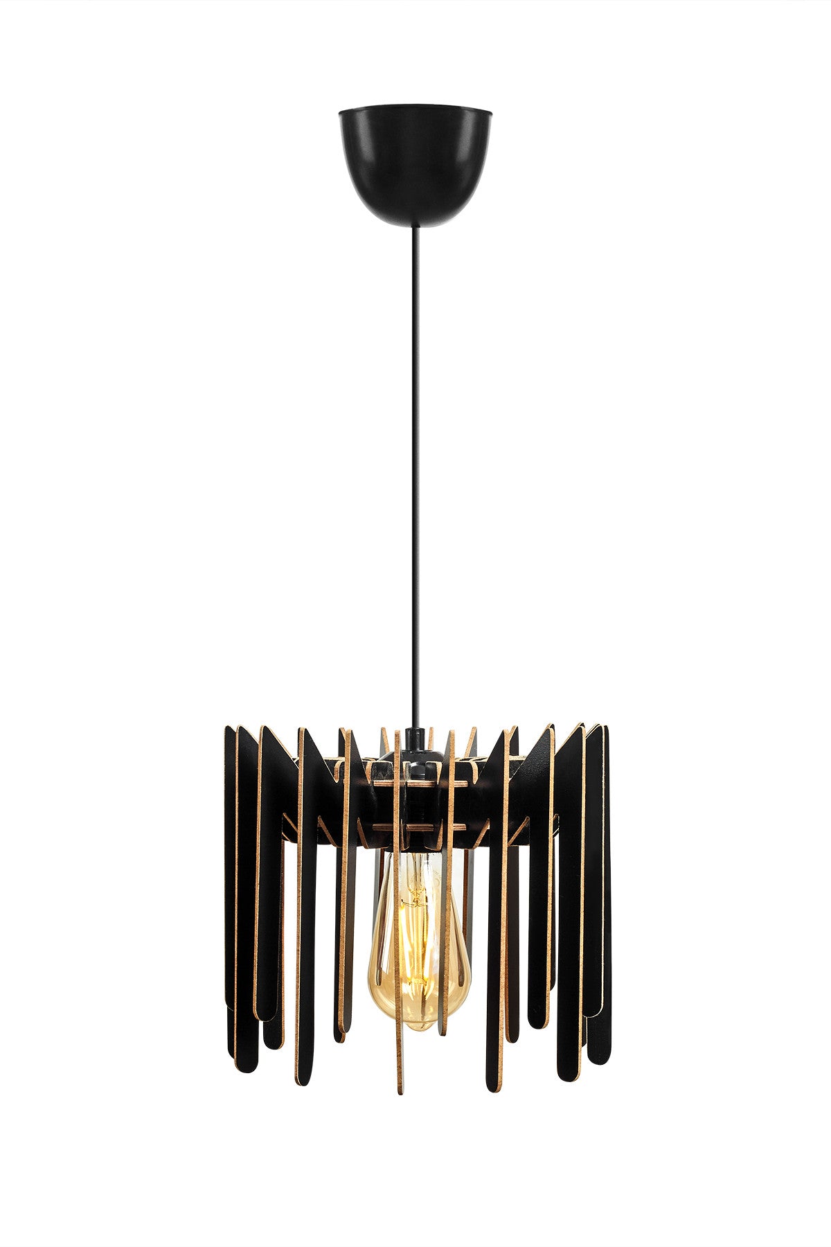 Candeeiro de Teto – 55 cm – Preto – MDF