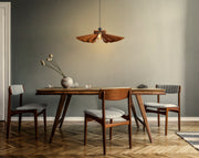 Candeeiro de Teto – 45 cm de Altura – Cor Nogueira – MDF