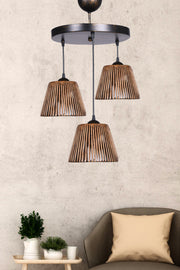 Candeeiro de Teto – 90 cm – Antiguidade – Madeira