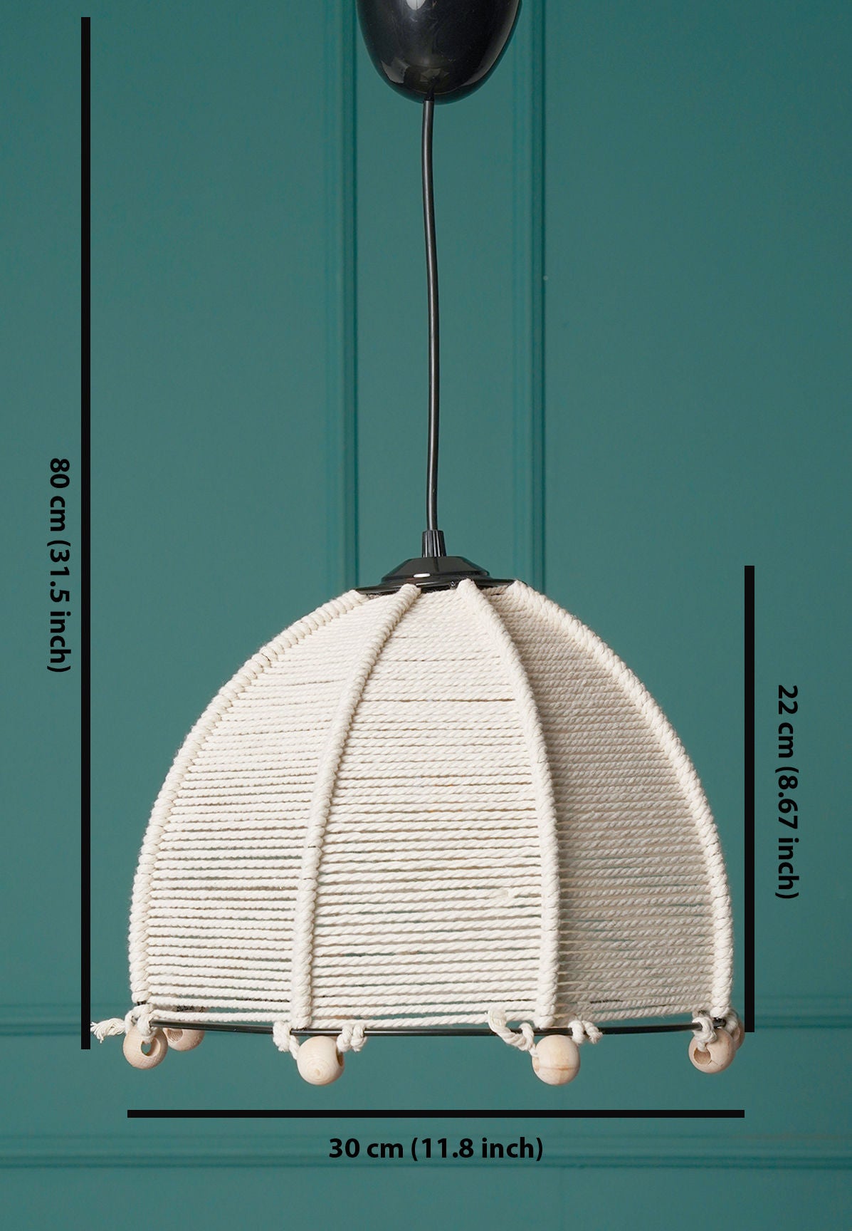 Candeeiro de Teto – 30 x 30 cm – Branco – Metal