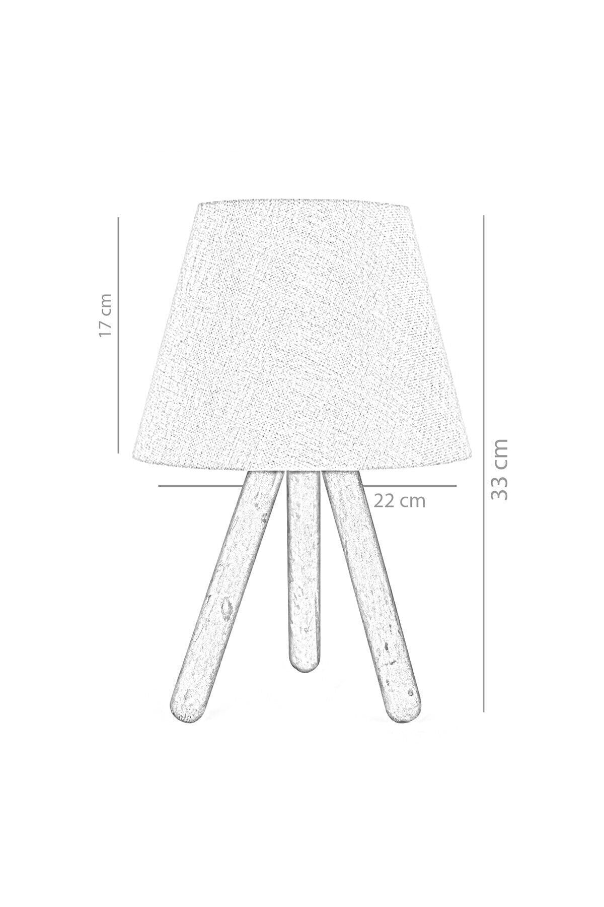 Candeeiro de Mesa – 33 cm – Azul e Natural – Madeira e Polipropileno