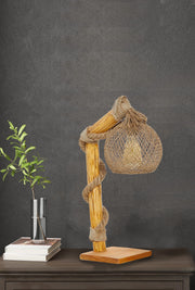 Candeeiro de Pé – 50 cm – Natural – Madeira e juta