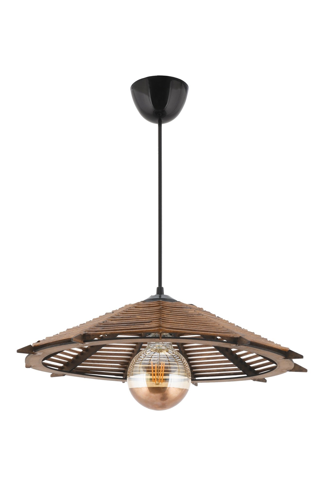 Candeeiro de Teto – 55 cm – Cor de Antiguidade – Madeira