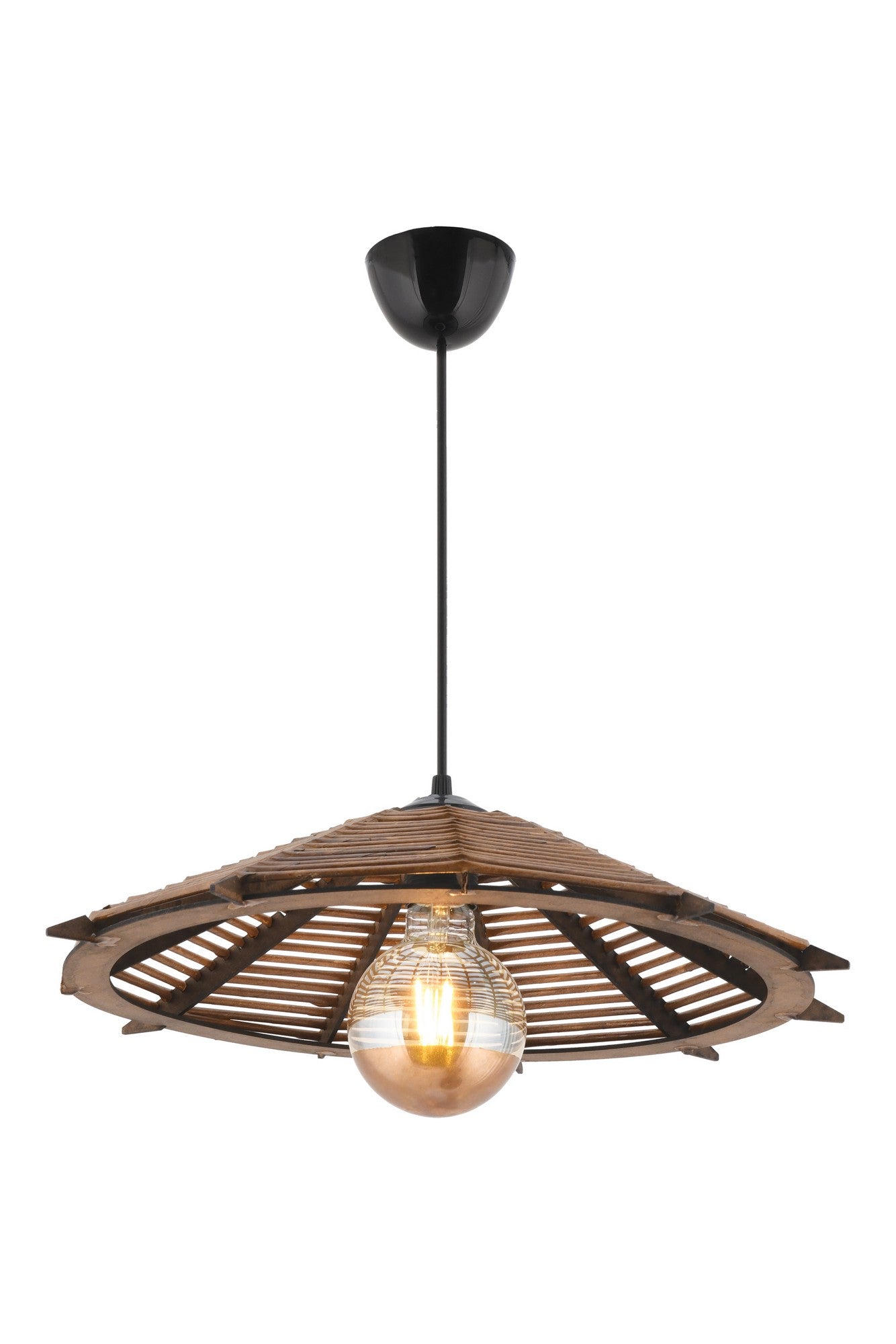 Candeeiro de Teto – 55 cm – Cor de Antiguidade – Madeira
