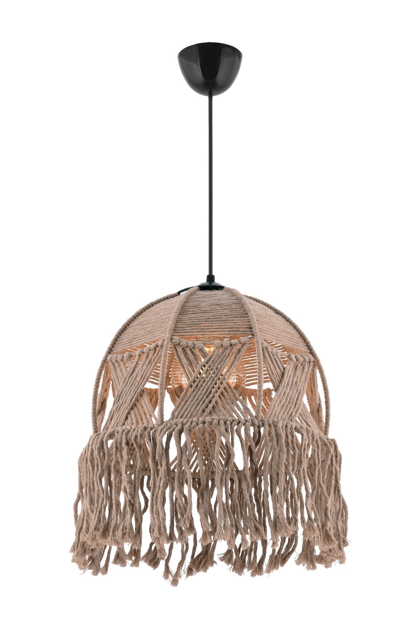 Candeeiro de Teto – 65 cm – Marrom – Metal