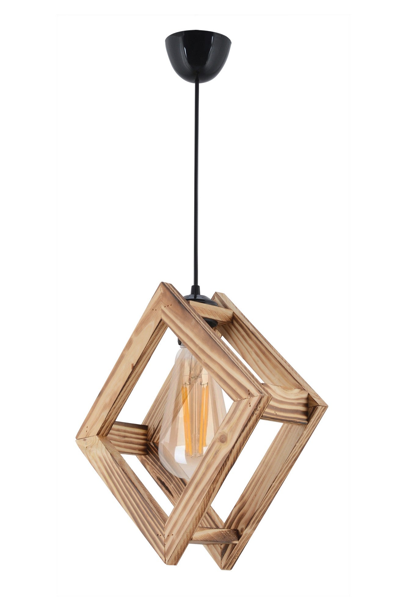 Candeeiro de Teto – 75 cm – Madeira Natural