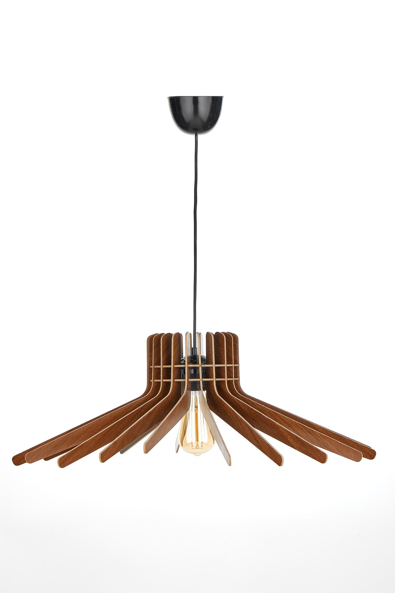 Candeeiro de Teto – 65 cm – Nogueira – MDF