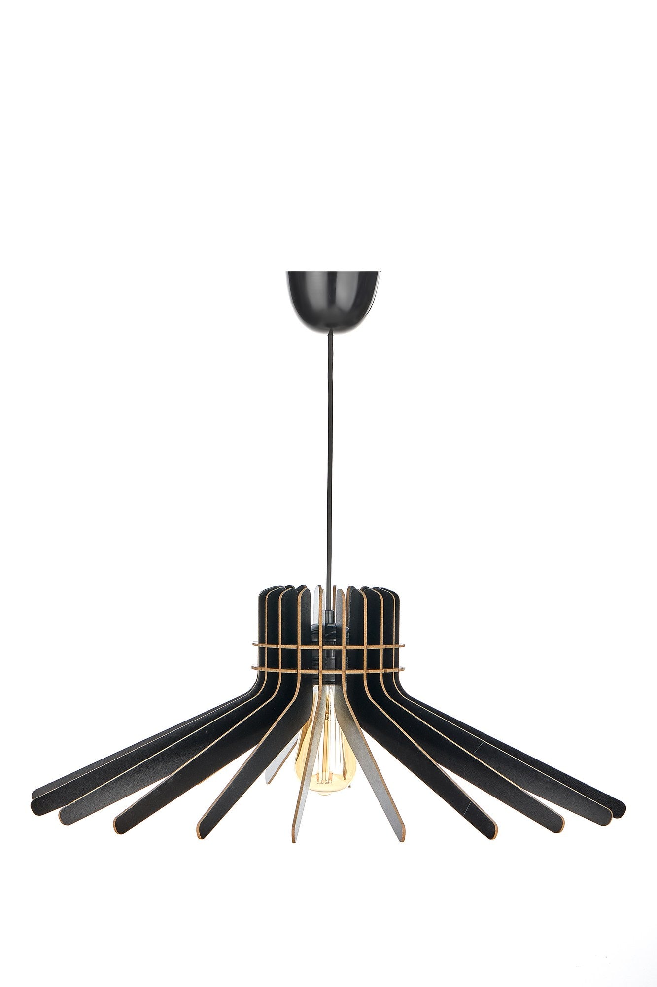 Candeeiro de Teto – 65 cm – Preto – MDF