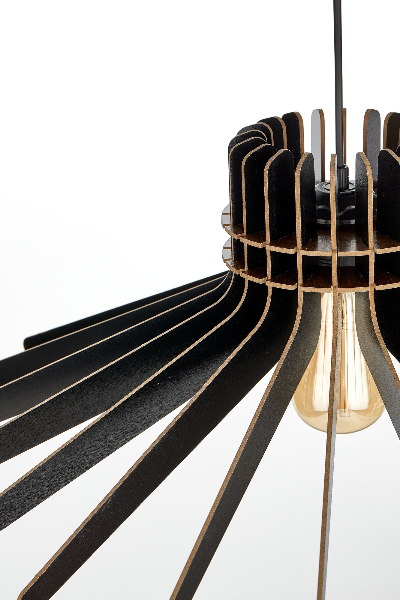 Candeeiro de Teto – 65 cm – Preto – MDF