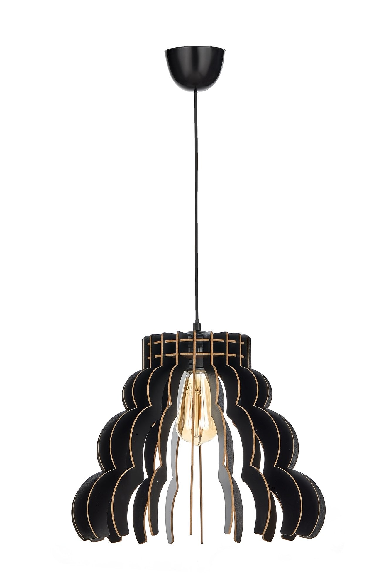 Candeeiro de Teto – 70 cm – Preto – MDF