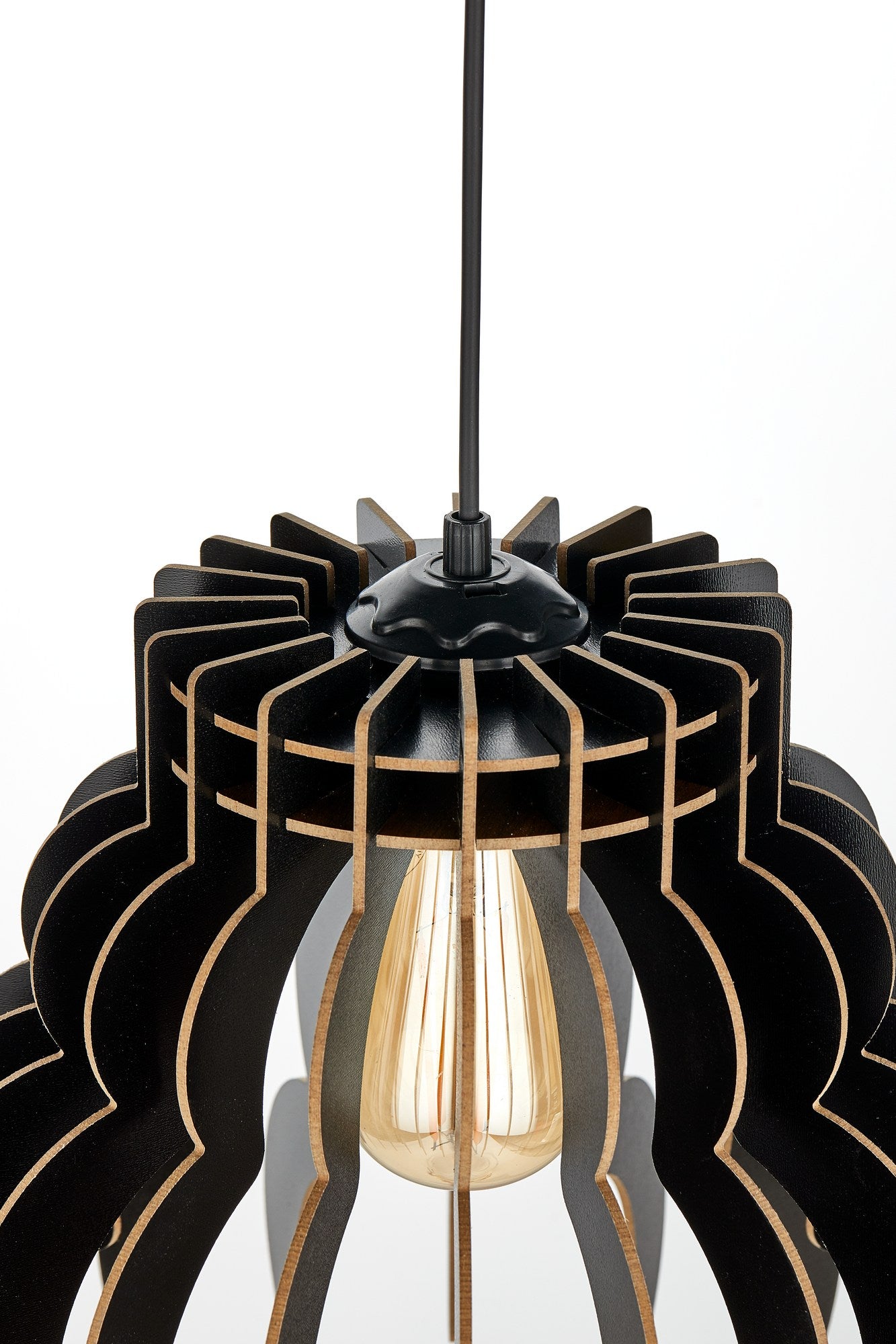 Candeeiro de Teto – 70 cm – Preto – MDF