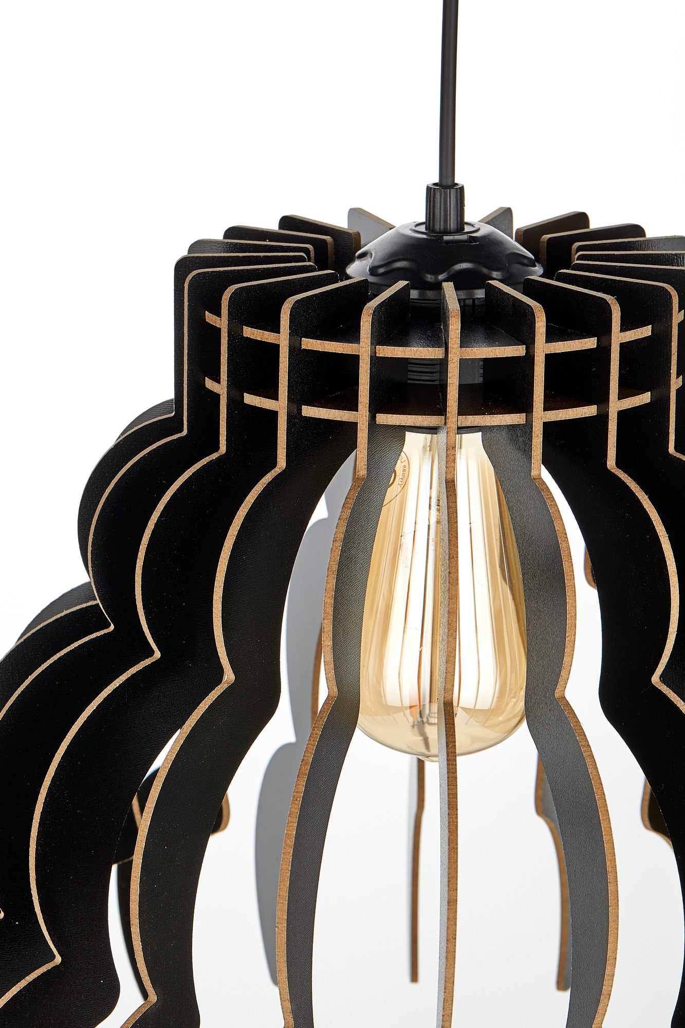 Candeeiro de Teto – 70 cm – Preto – MDF