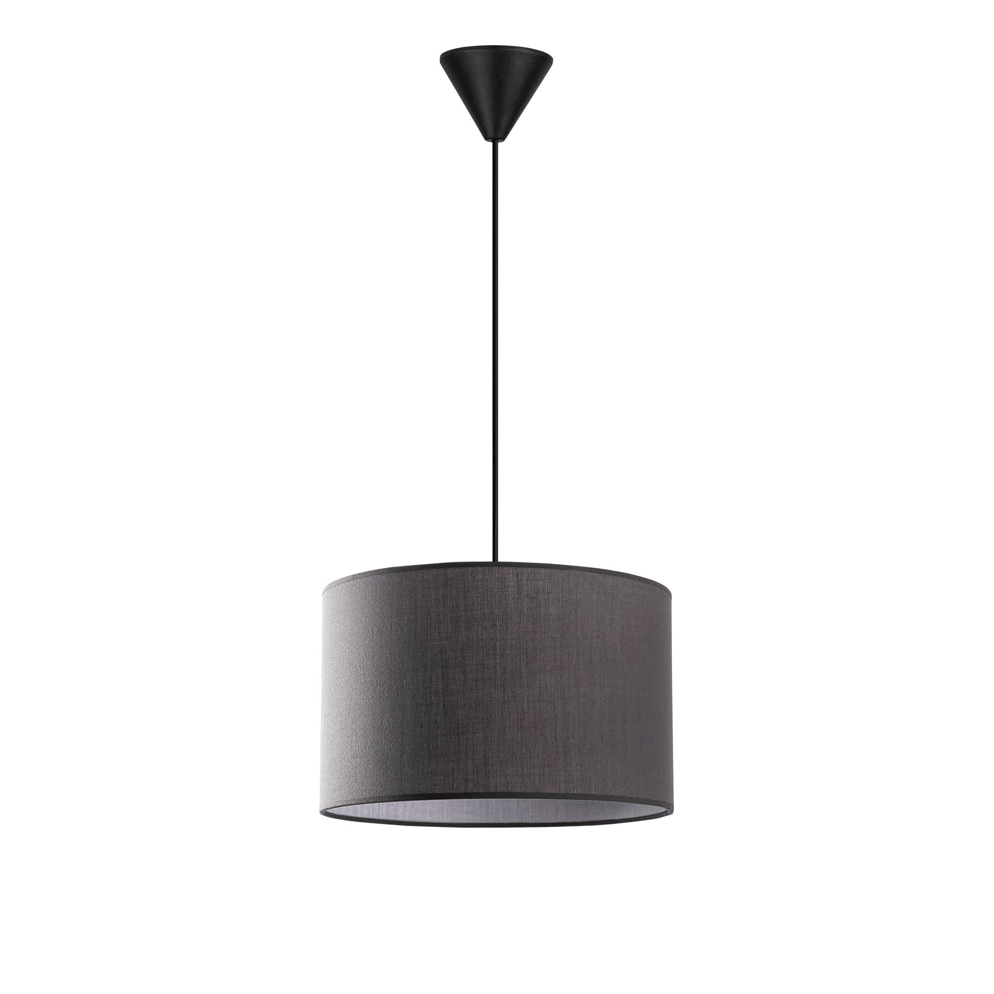 Candeeiro de Teto – 65 cm – Antracite – Metal e Algodão
