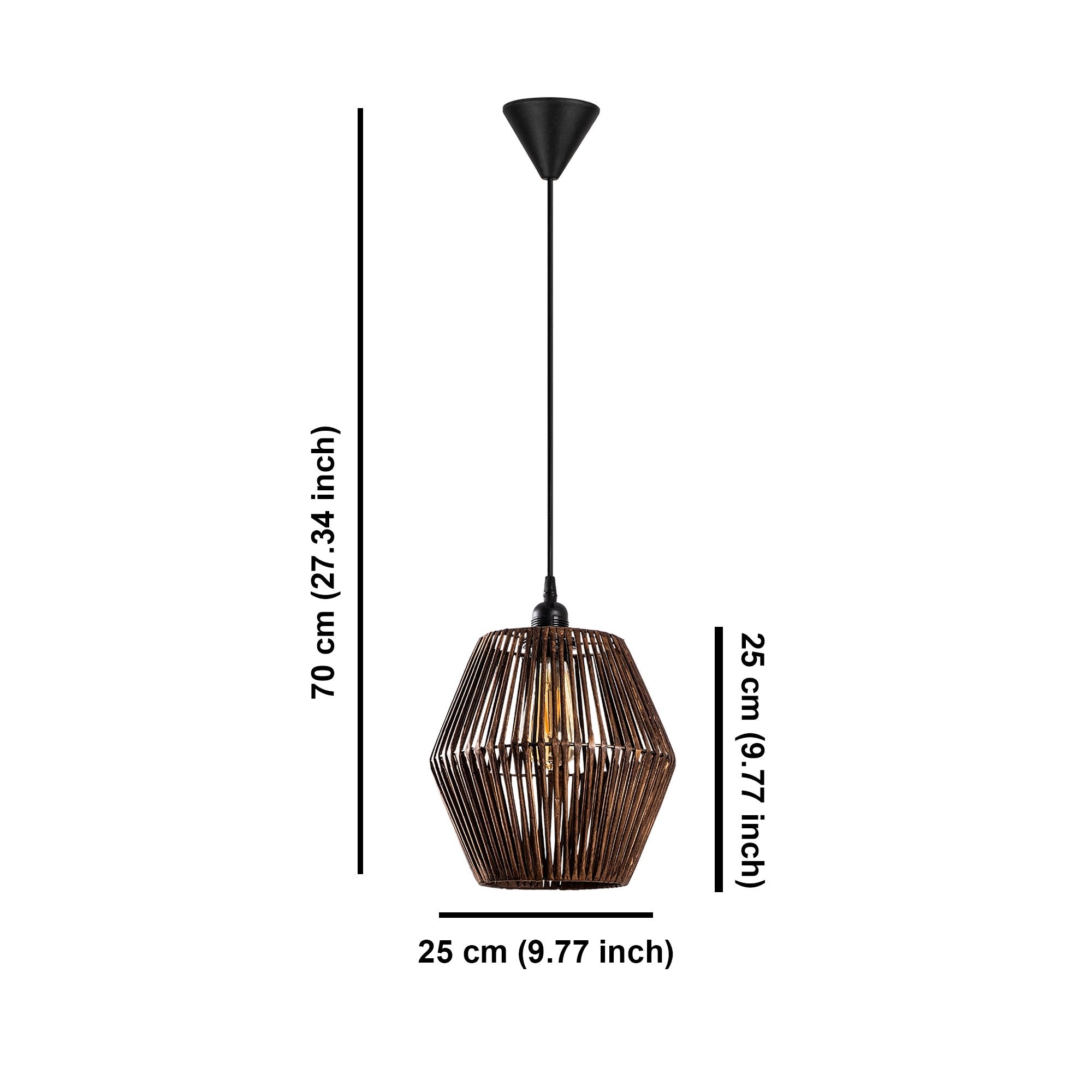 Candeeiro de Teto – 70 cm – Cor de Antiguidades – Metal
