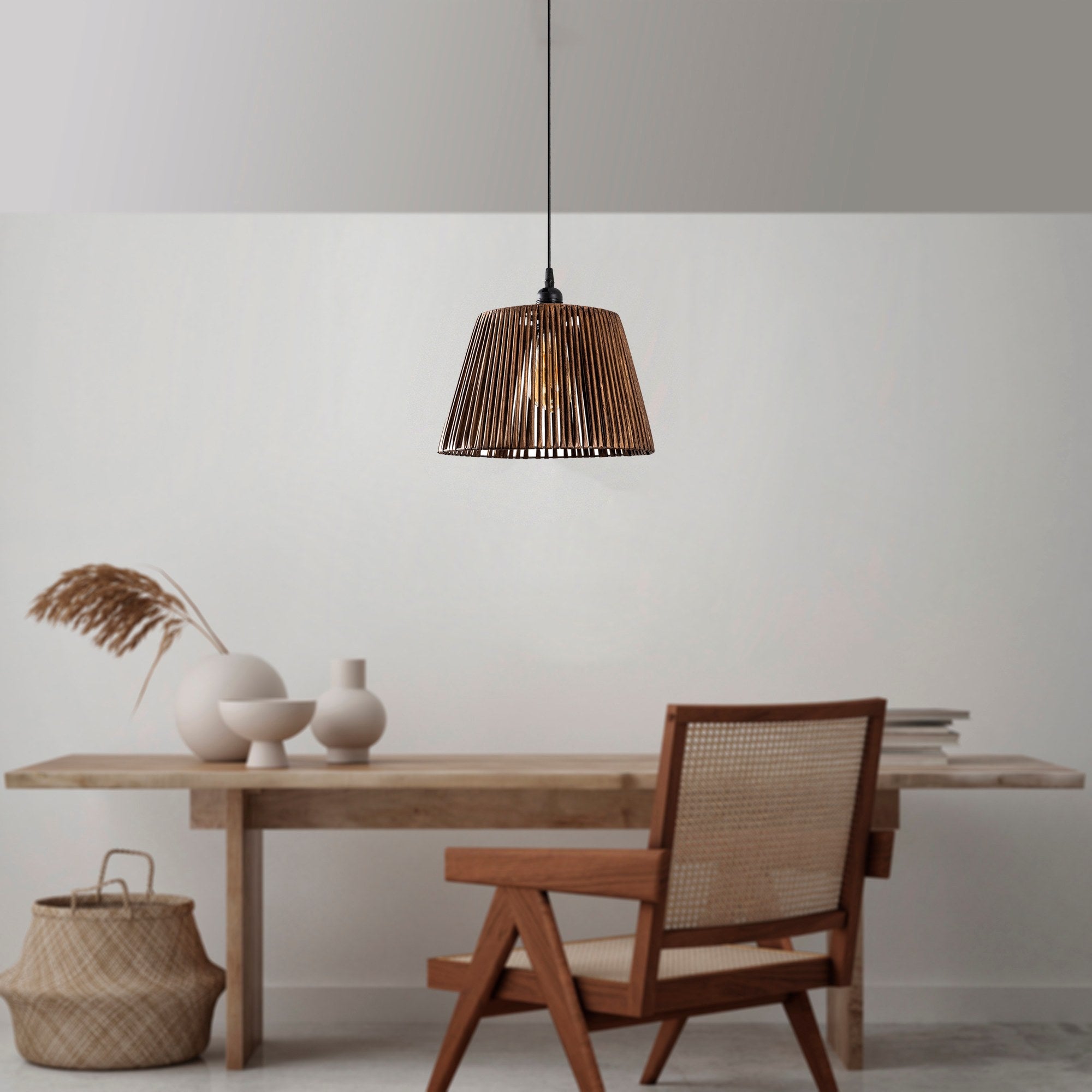 Candeeiro de Teto - 65 cm - Cor antiquada - Metálico