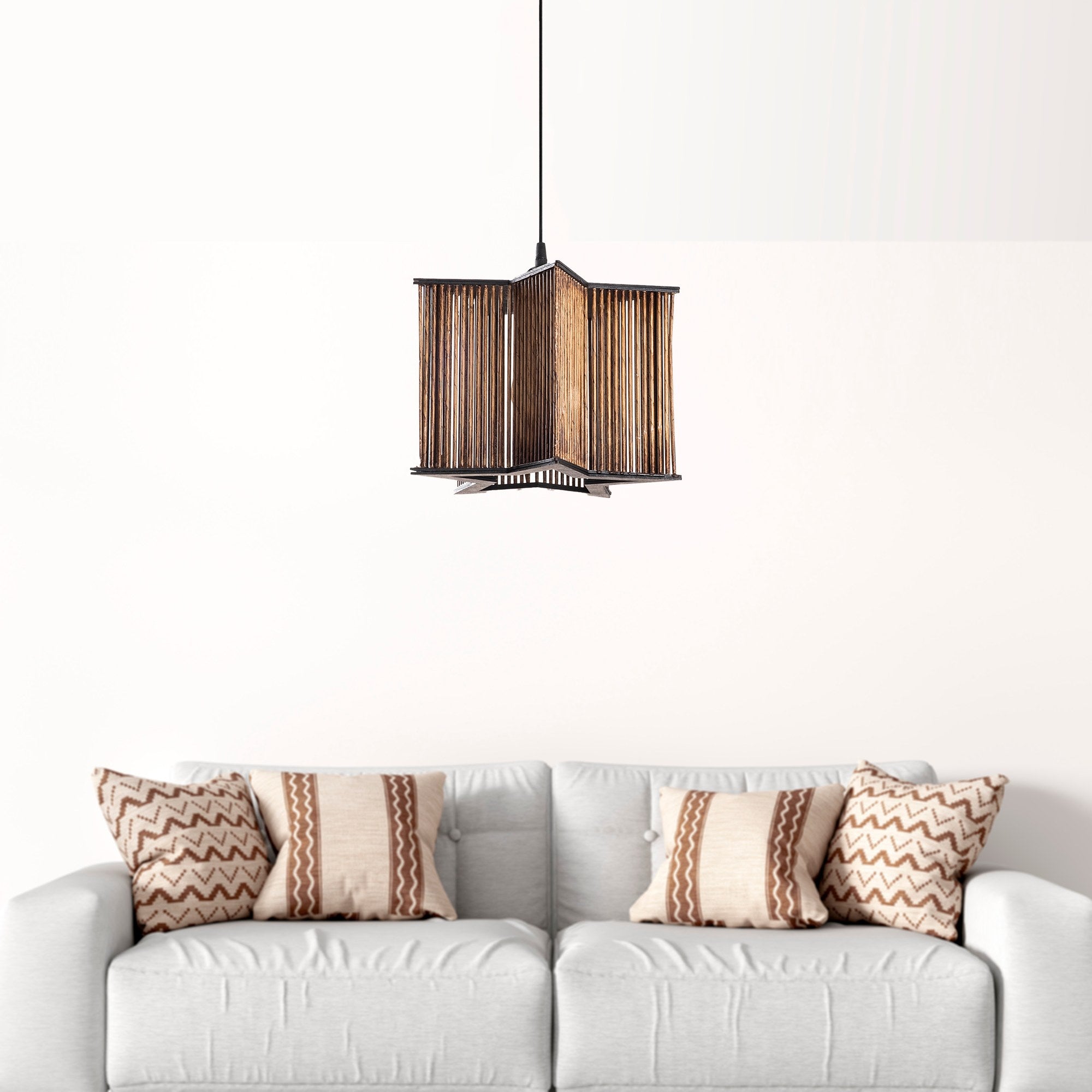 Candeeiro de Teto – 60 cm – Antiguidade – Madeira