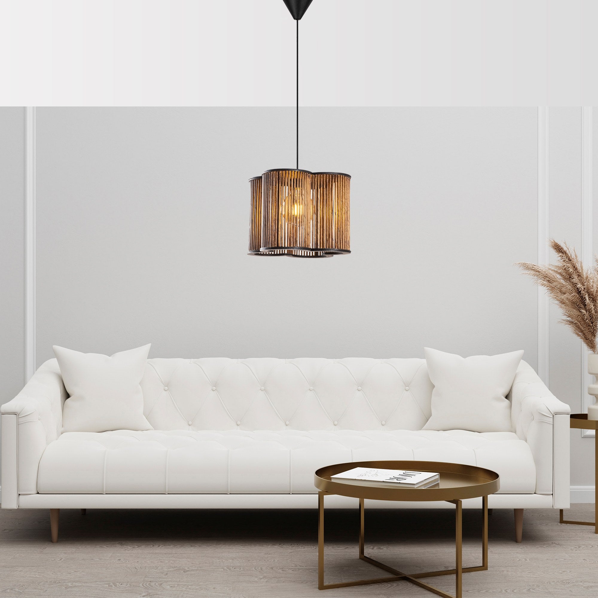 Candeeiro de Teto – 70 cm – Cores antiquadas – Madeira
