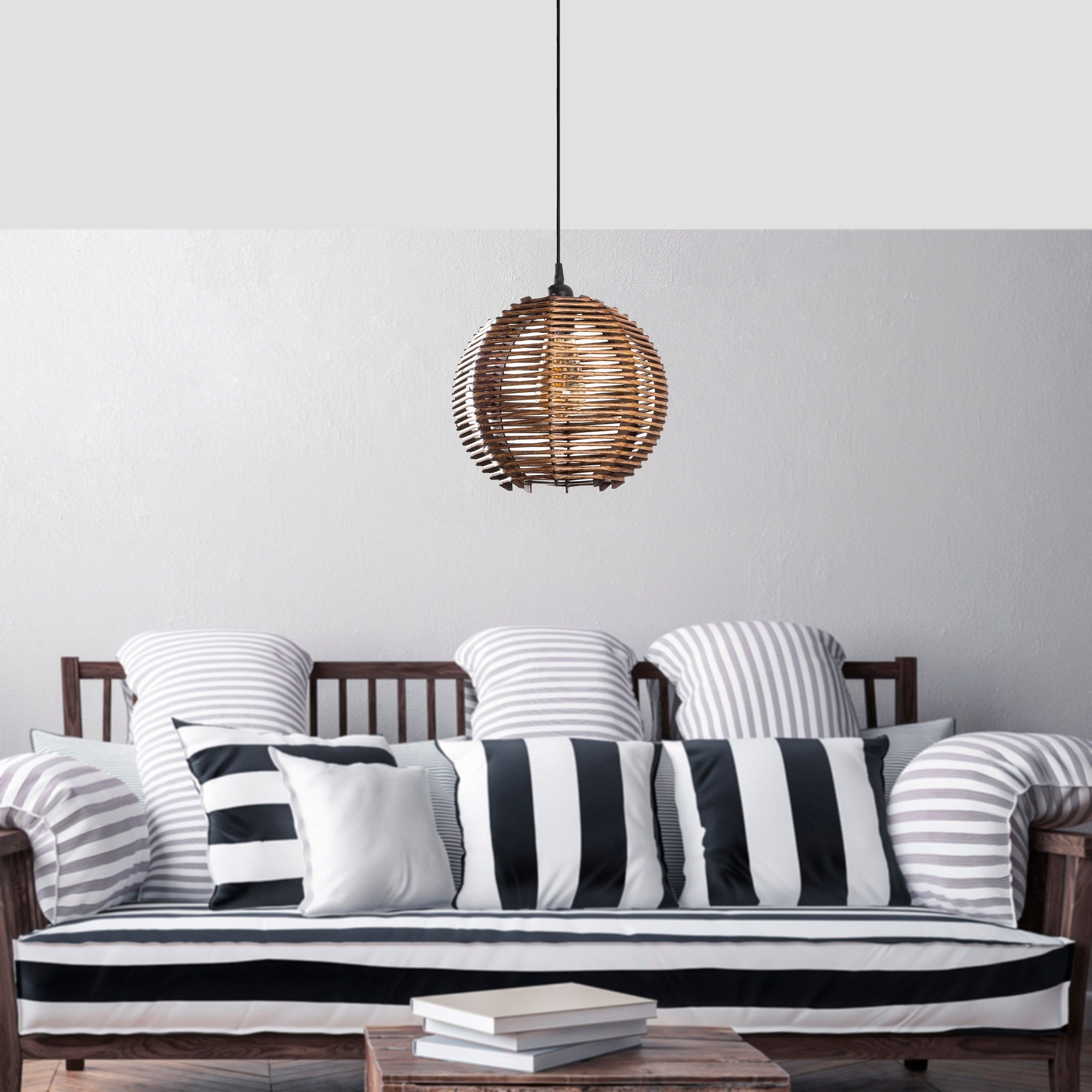 Candeeiro de Teto – 60 cm – Antiguidade – Madeira