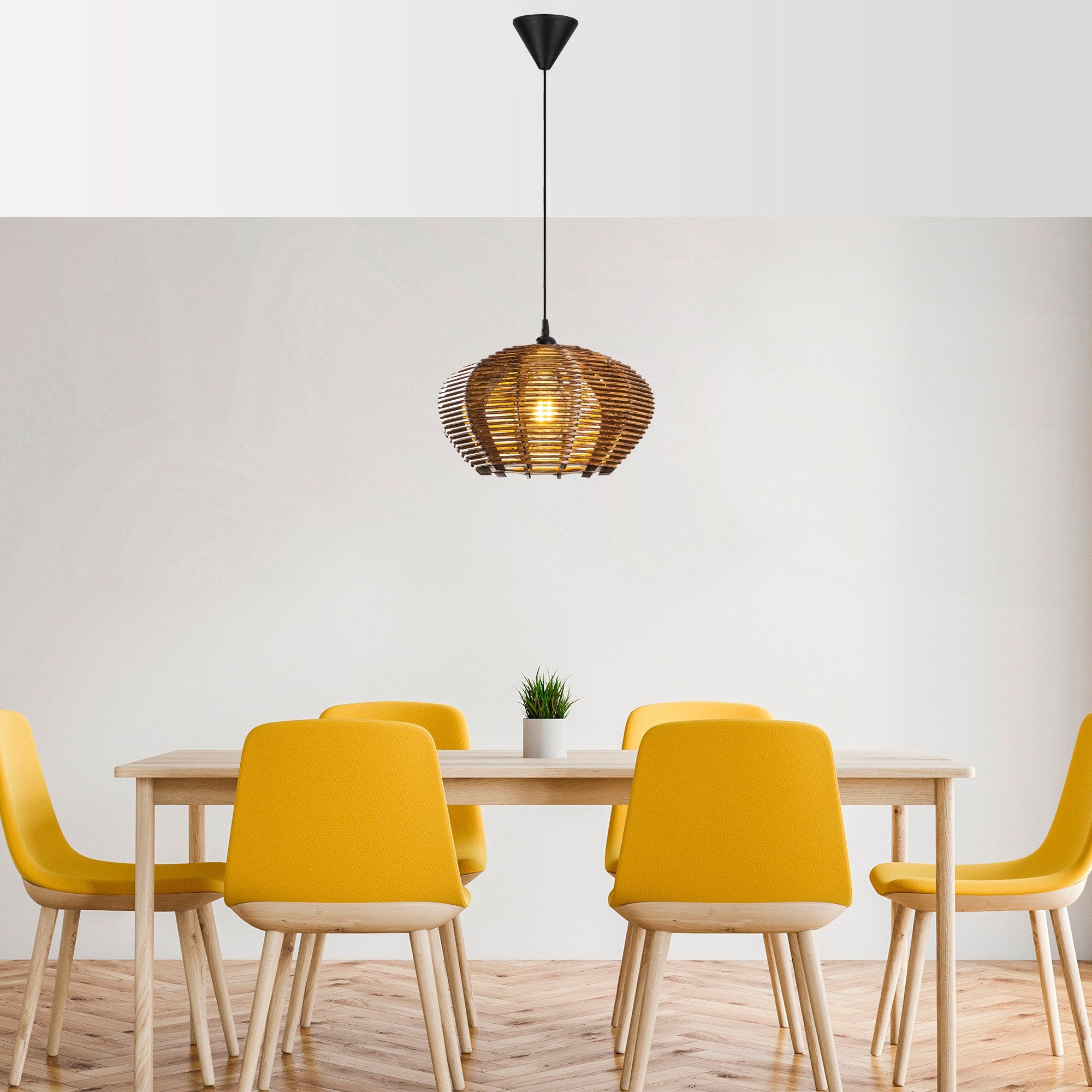 Candeeiro de Teto – 60 cm – Cor de antiguidade – Madeira