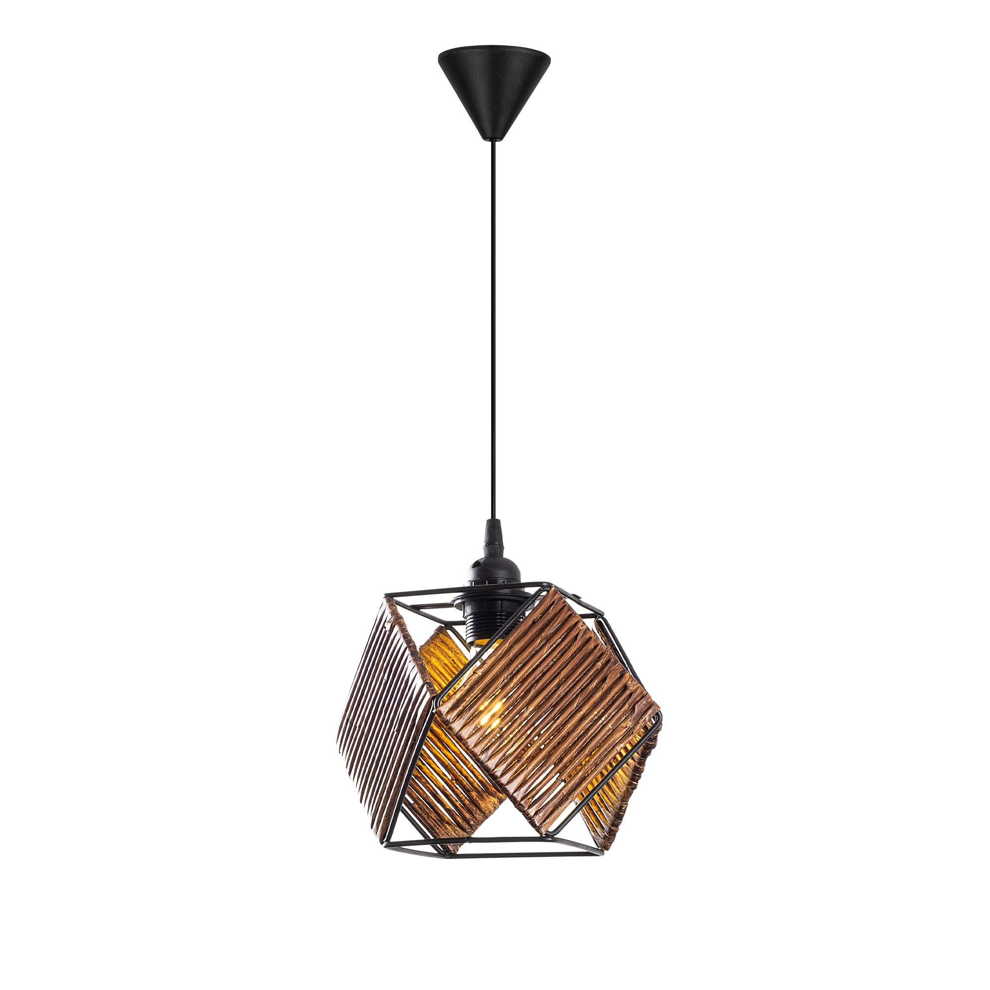 Candeeiro de Teto – 60 cm – Cor de Antiguidade – Madeira