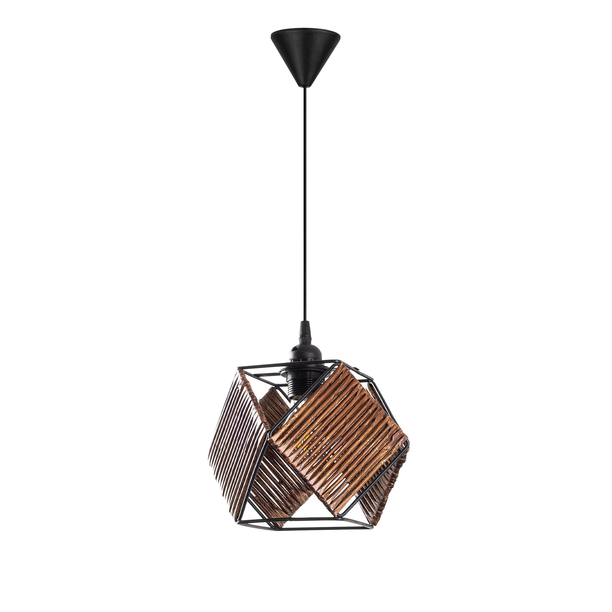 Candeeiro de Teto – 60 cm – Cor de Antiguidade – Madeira