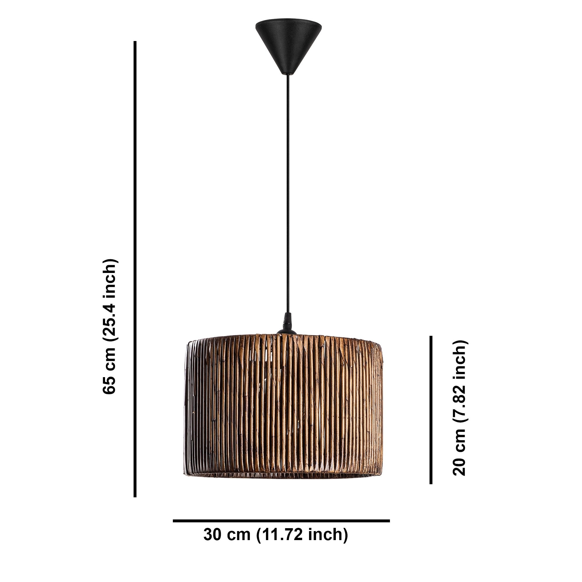 Candeeiro de Teto – 20 cm x 30 cm – Cor antiga – Metal