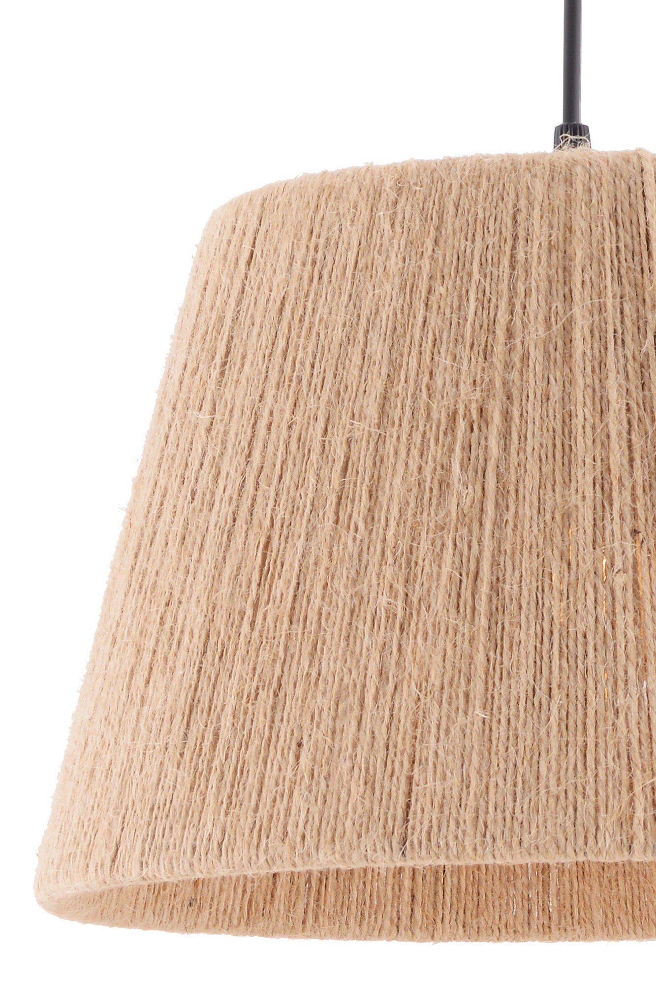 Candeeiro de Teto – 65 cm – Creme – Metal e Juta