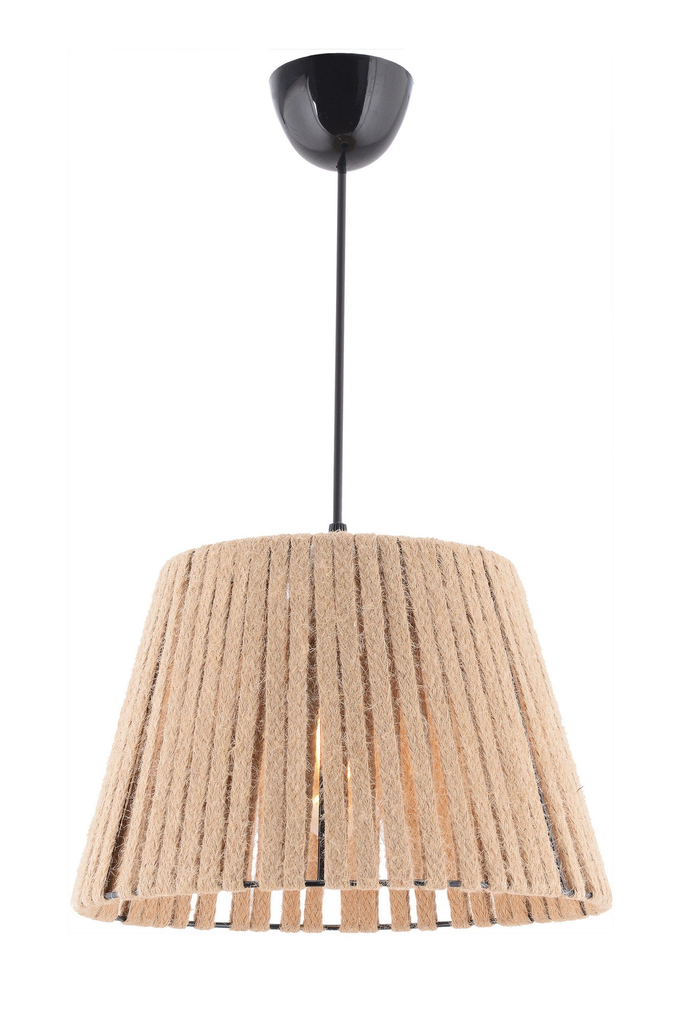 Candeeiro de Teto – 65 cm – Creme – Metal e Juta