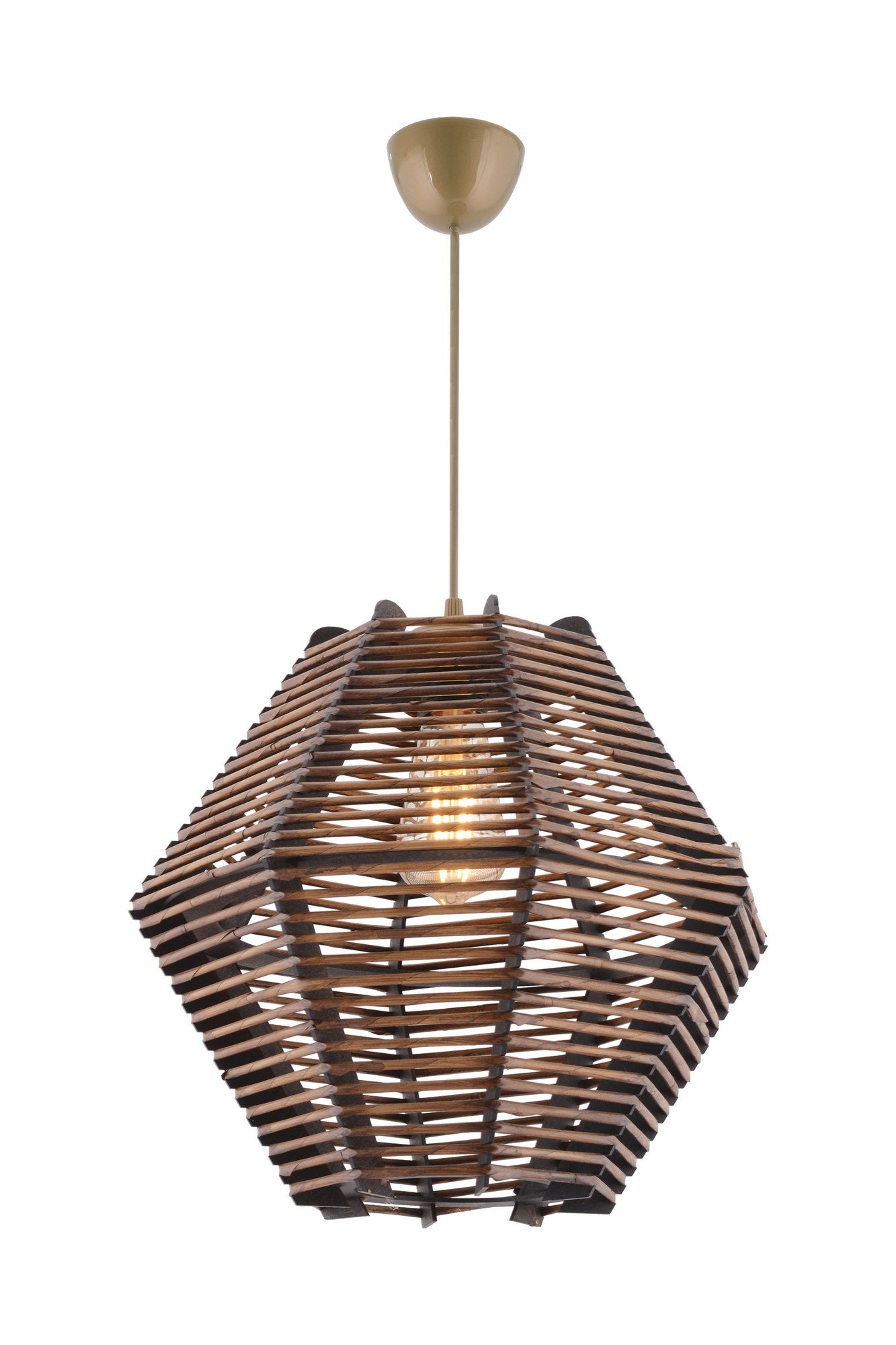 Candeeiro de Teto em Madeira – 75 cm – Marrom
