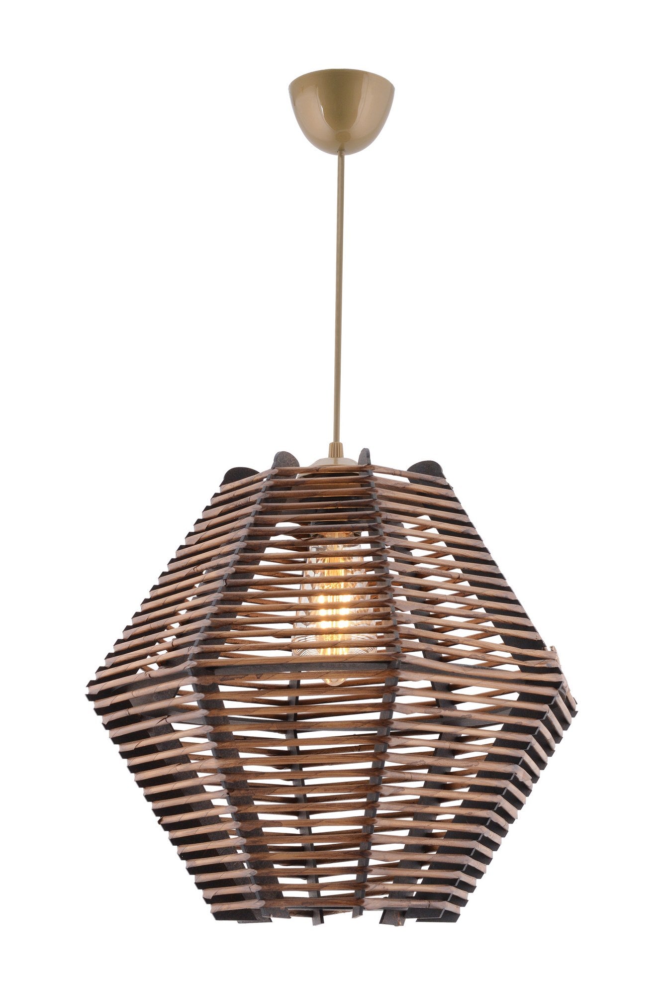 Candeeiro de Teto em Madeira – 75 cm – Marrom