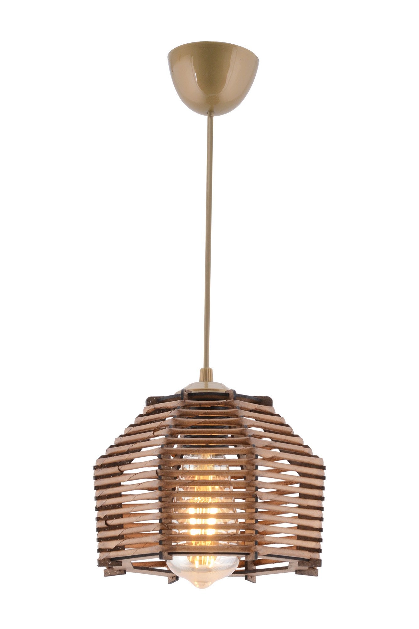 Candeeiro de Teto – 55 cm – Marrom – Madeira