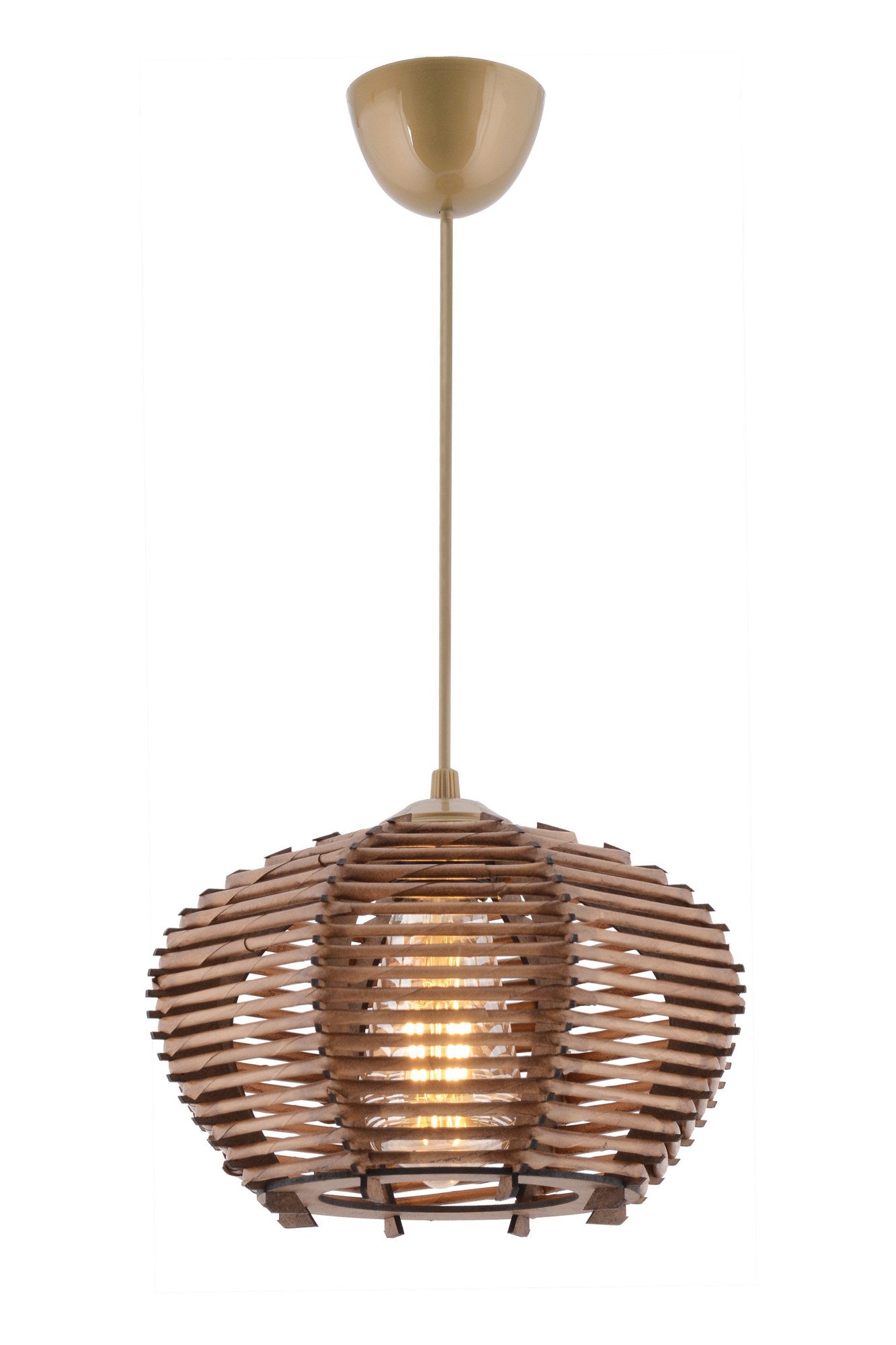 Candeeiro de Teto – 55 cm – Castanho – Madeira