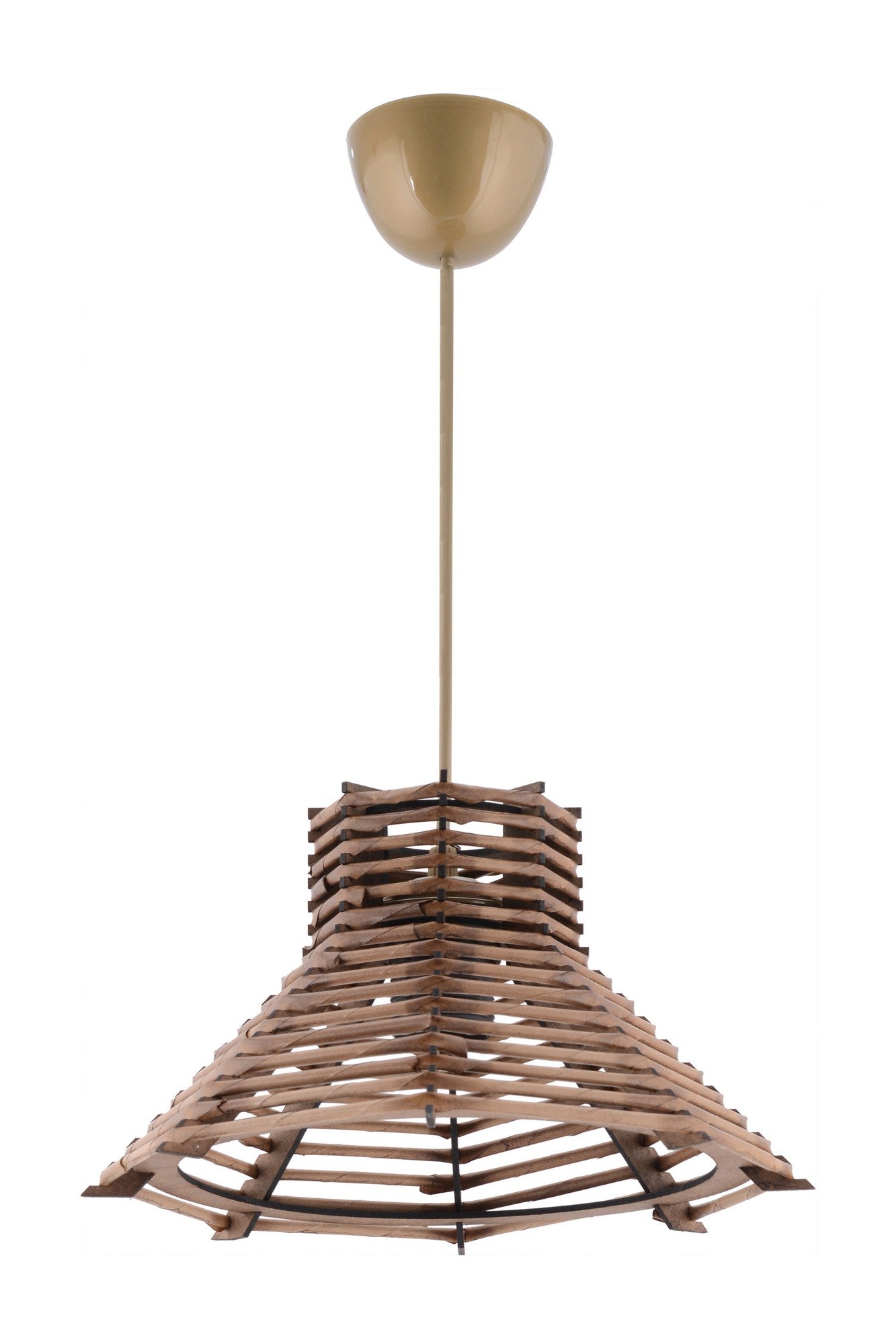 Candeeiro de Teto – 55 cm – Marrom – Madeira