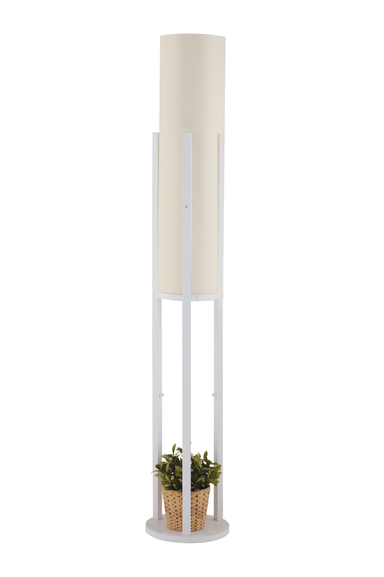 Candeeiro de Pé – 135 cm – Branco – Aglomerado e MDF