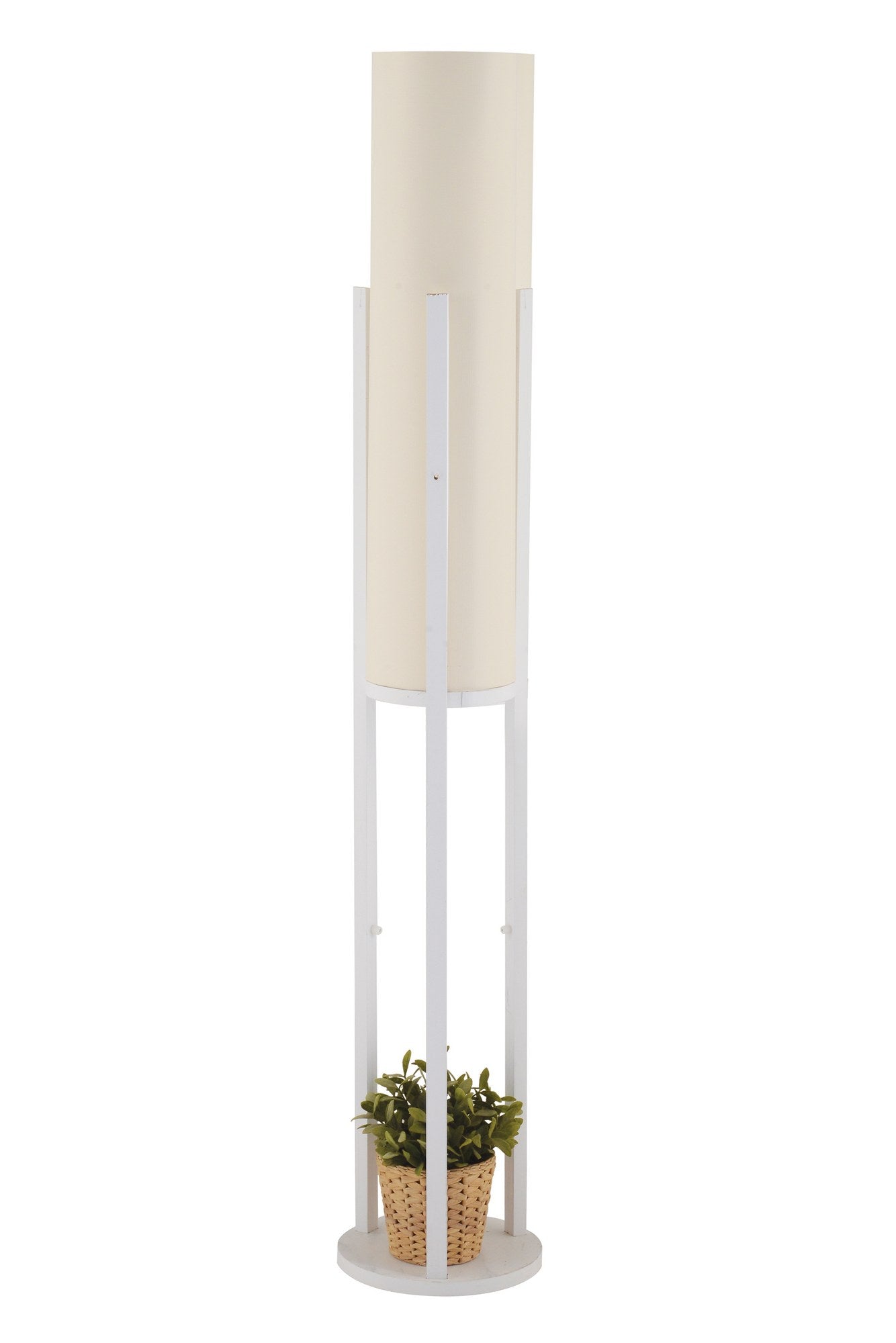 Candeeiro de Pé – 135 cm – Branco – Aglomerado e MDF