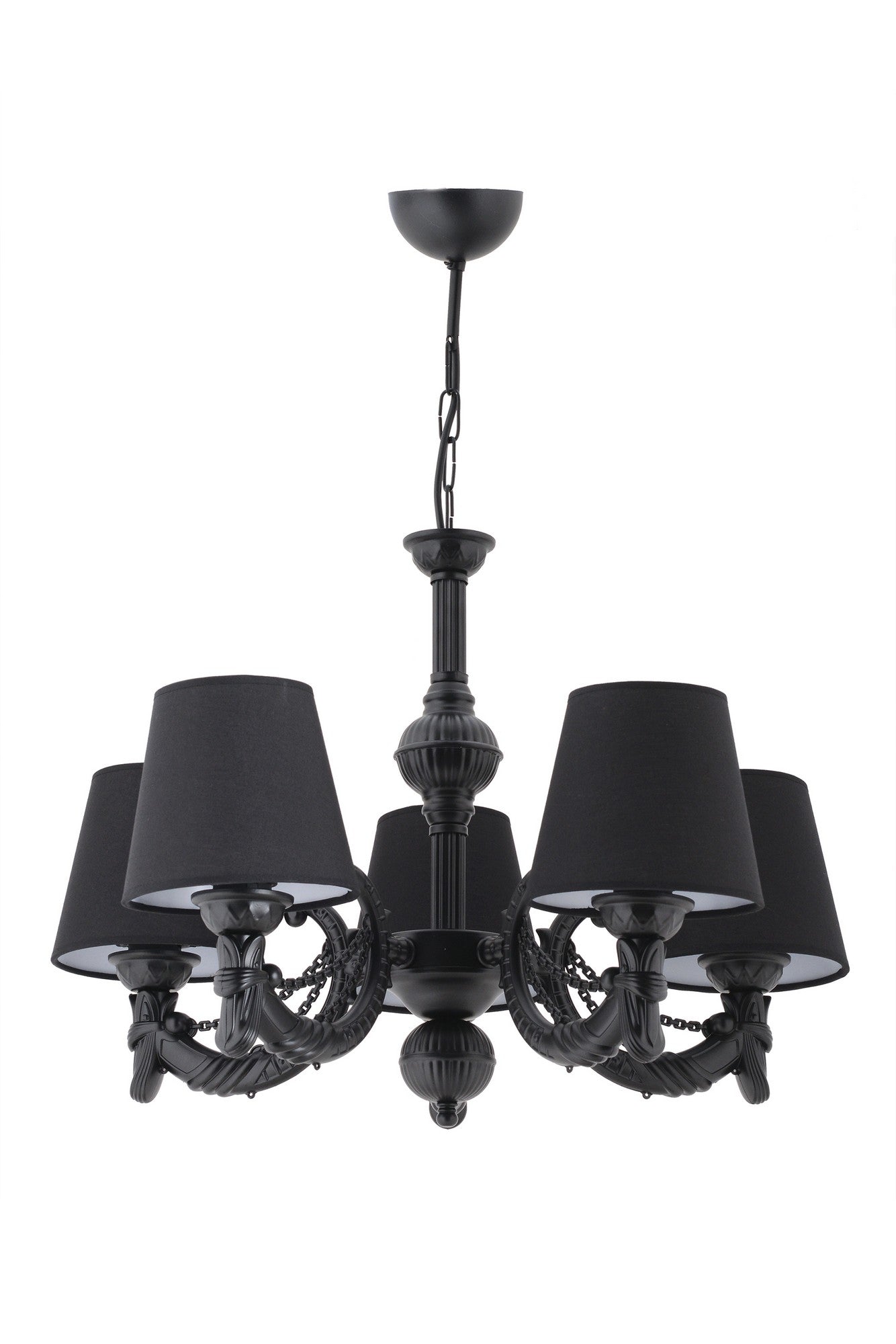 Candeeiro de Teto – 65 cm – Preto – Metal