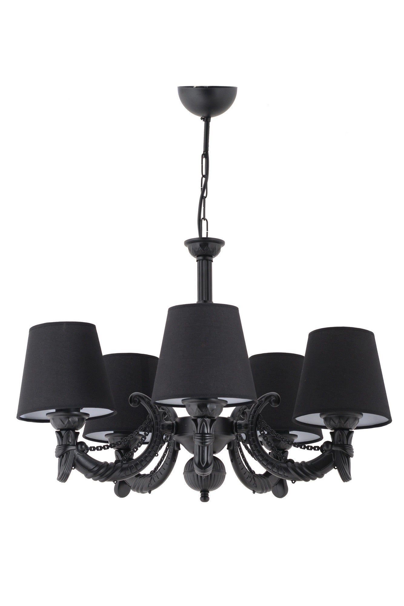 Candeeiro de Teto – 65 cm – Preto – Metal