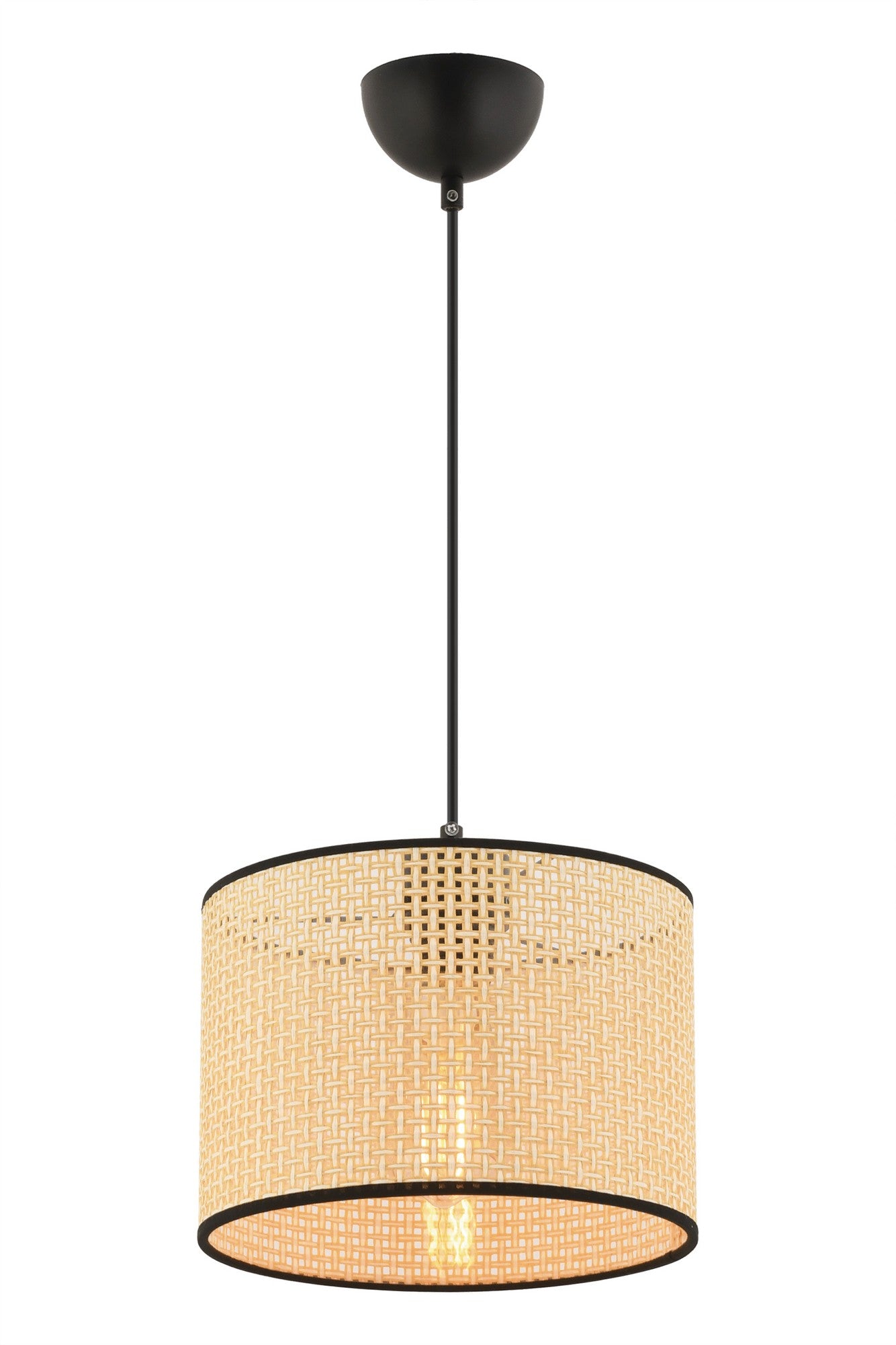 Candeeiro de Teto – 65 cm – Camel – Metal e Algodão