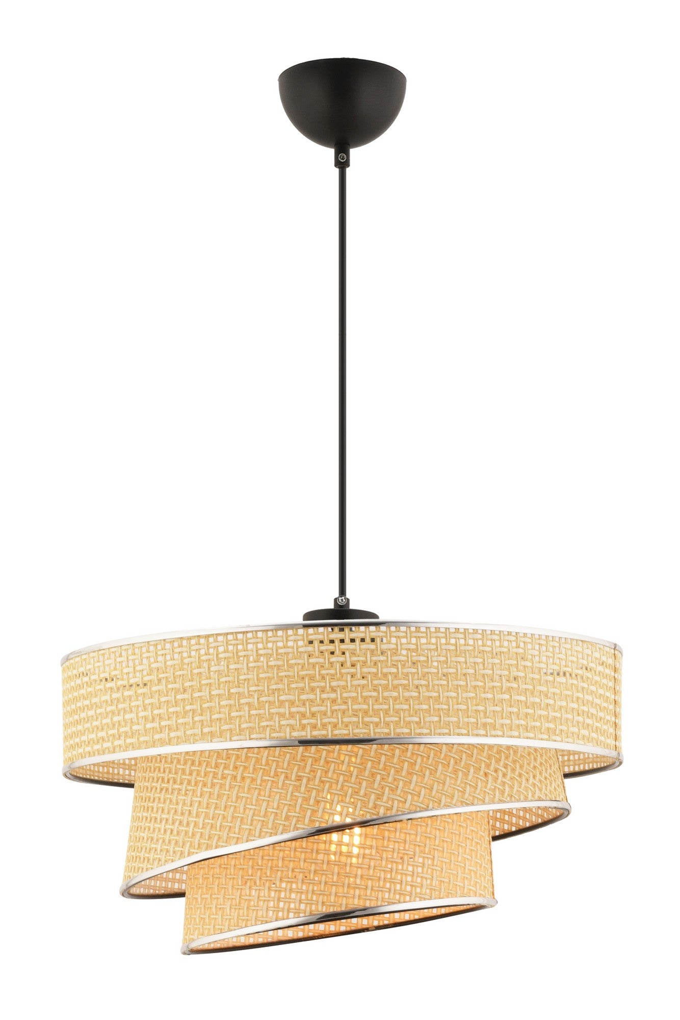 Candeeiro de Teto – 72 cm – Camelo – Metálico com tampa de algodão