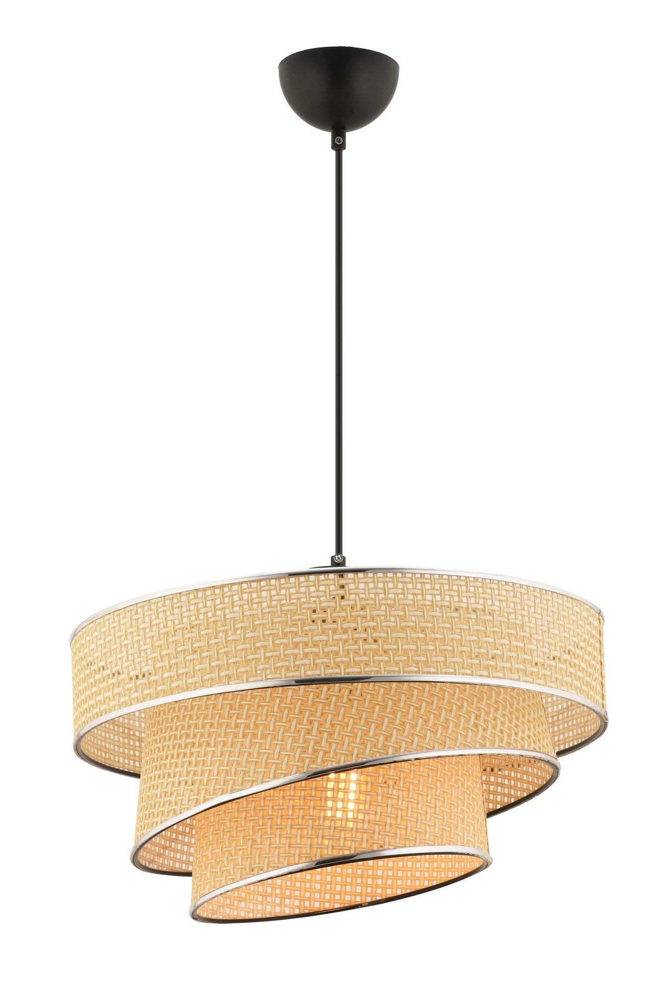 Candeeiro de Teto – 72 cm – Camelo – Metálico com tampa de algodão