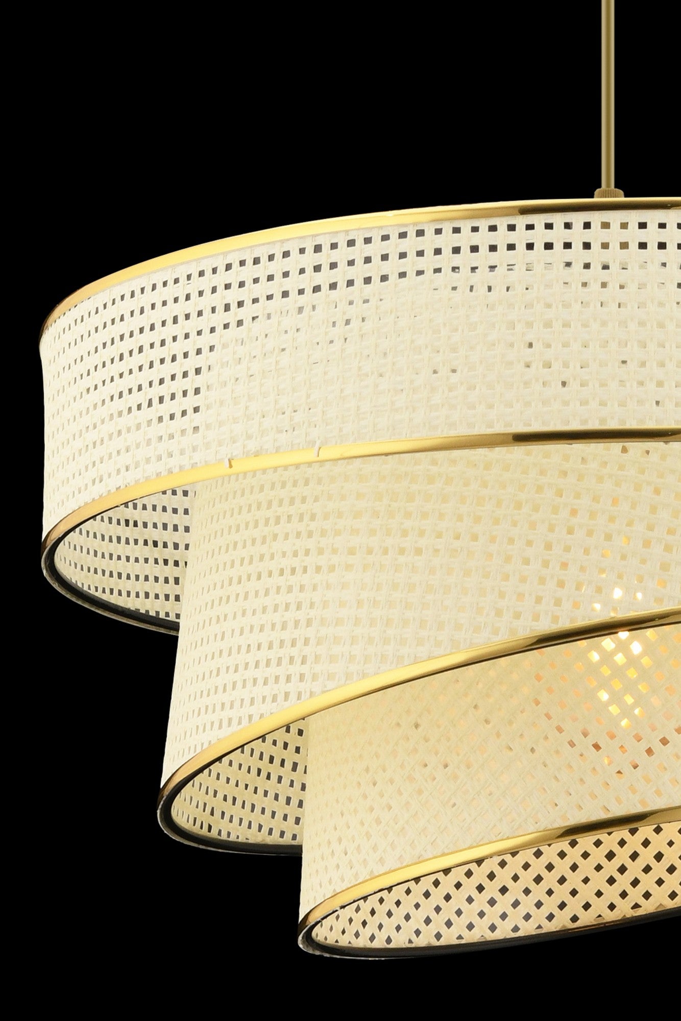 Candeeiro de Teto – 40 x 40 cm – Branco e Dourado – Metálico