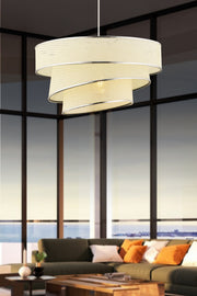 Candeeiro de Teto – 40 x 40 cm – Branco e Prata – Metal