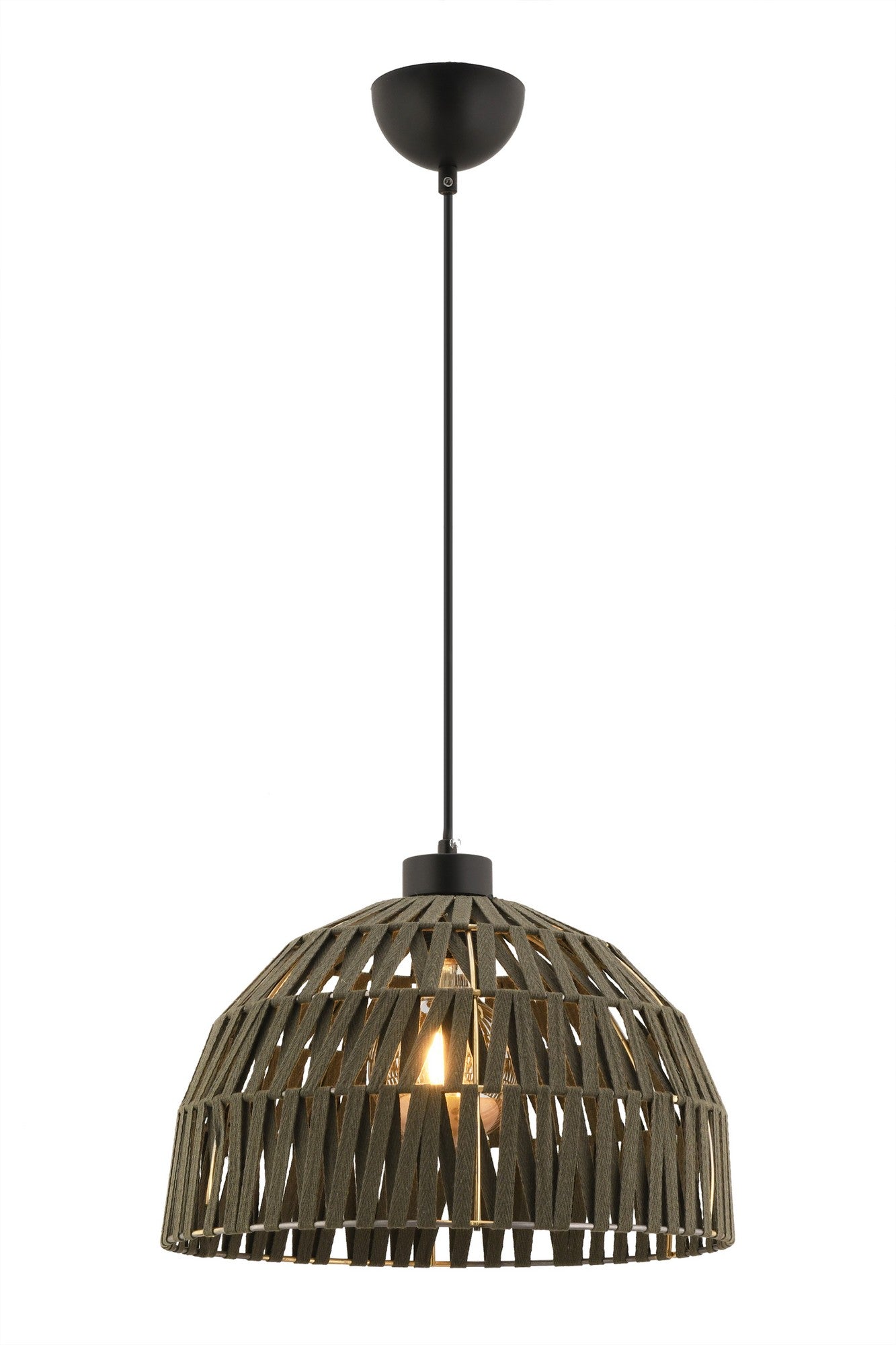 Candeeiro de Teto – 65 cm – Verde – Metal