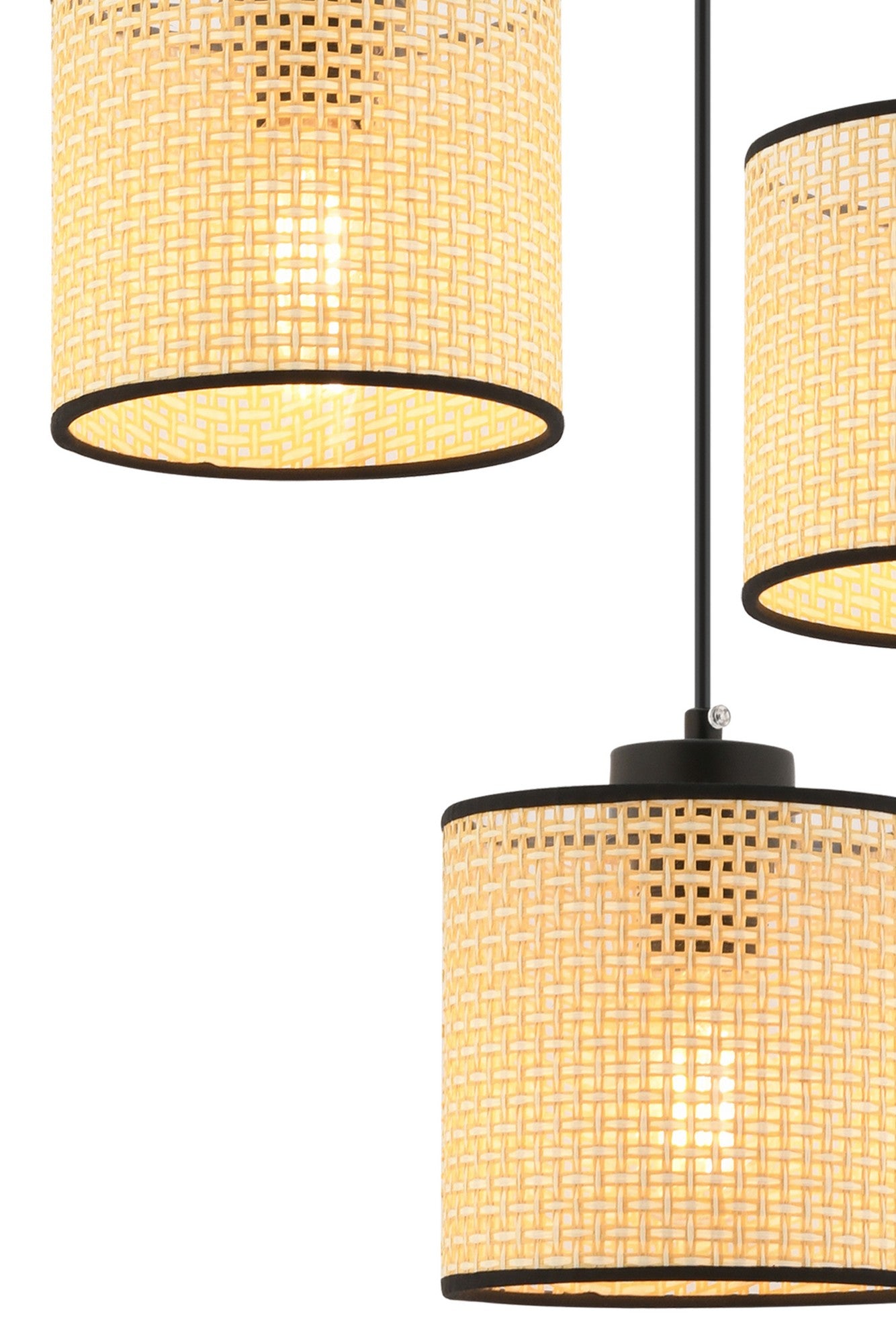 Candeeiro de Teto – 60 cm – Camelo – Metálico e Algodão